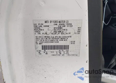 2005 Ford Escape Xls from USA, damaged, VIN 1FMYU02Z35KB15458